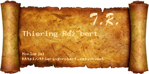 Thiering Róbert névjegykártya